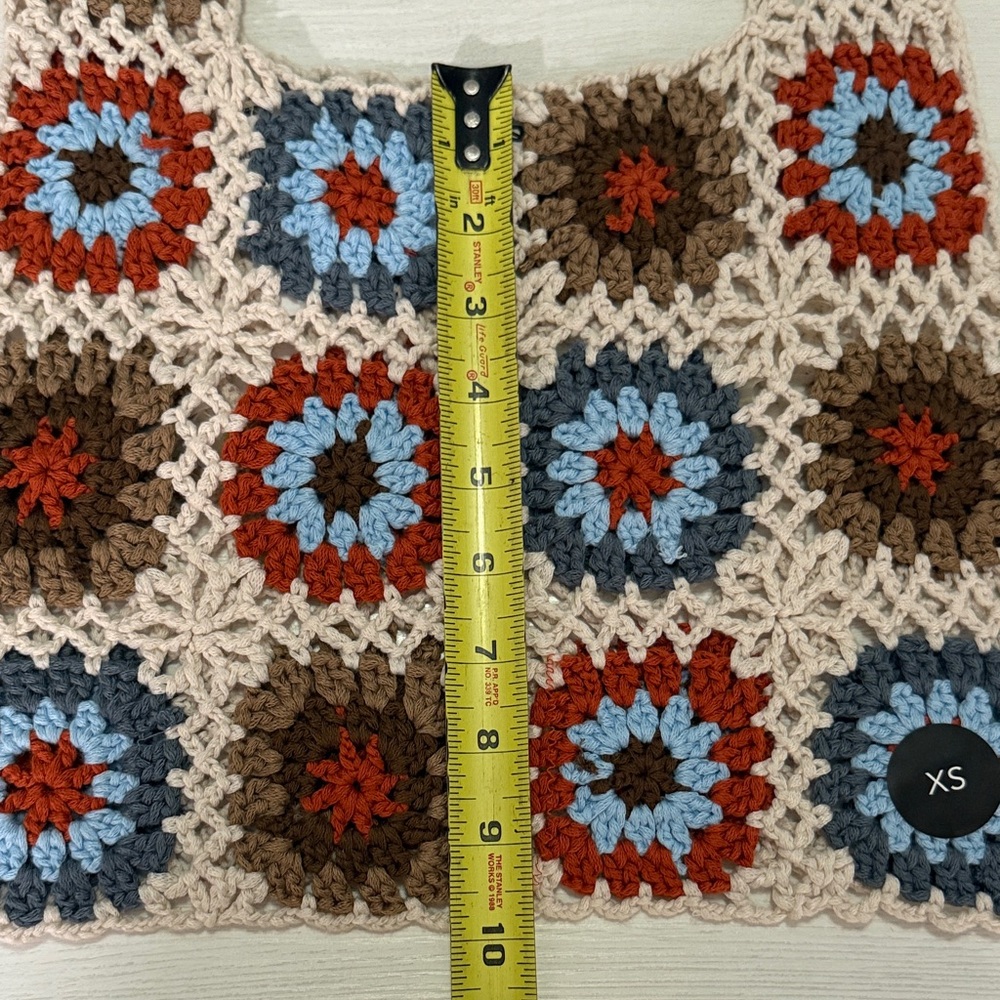 RSQ Multicolor Crochet Crop Top Size XS - Picture 4 of 5